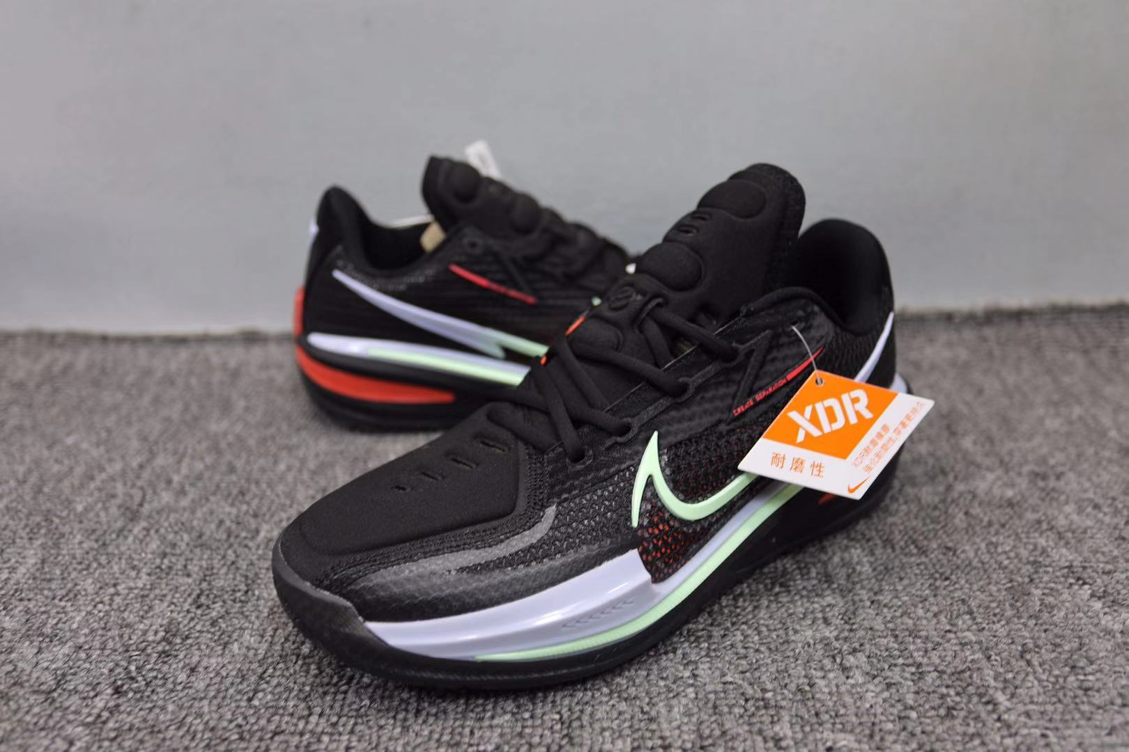 2021 Nike Air Zoom GT Cut Black White Orange Basketball Shoes - Click Image to Close